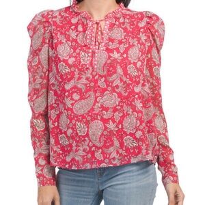 Cupcakes & Cashmere paisley tie top
